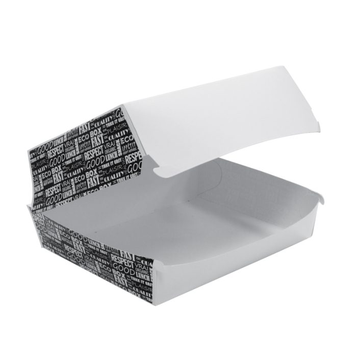 Kutija za hamburger 225x180x90 mm, Black&White 50 kom