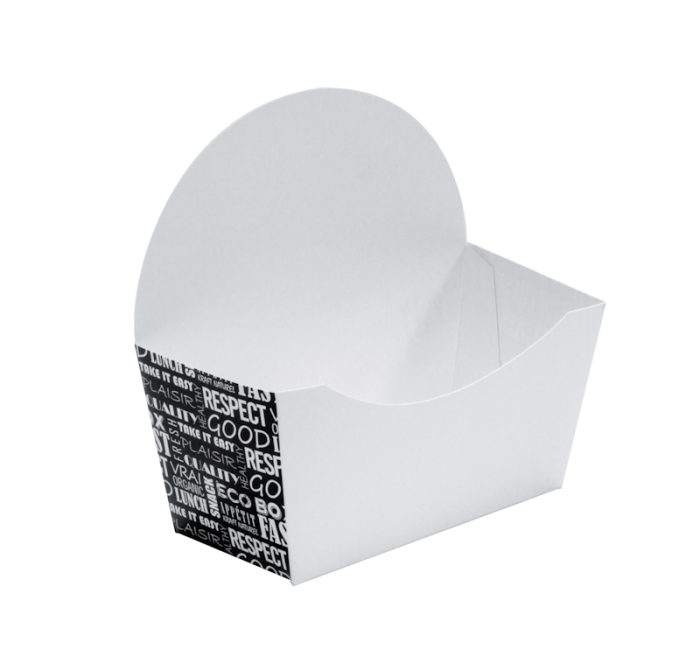Burger/Bagel ambalaža 120x50x120mm, Black&White 50 kom