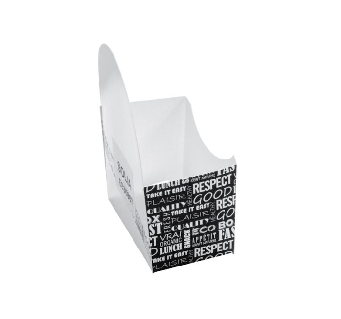Burger/Bagel ambalaža 120x50x120mm, Black&White 50 kom