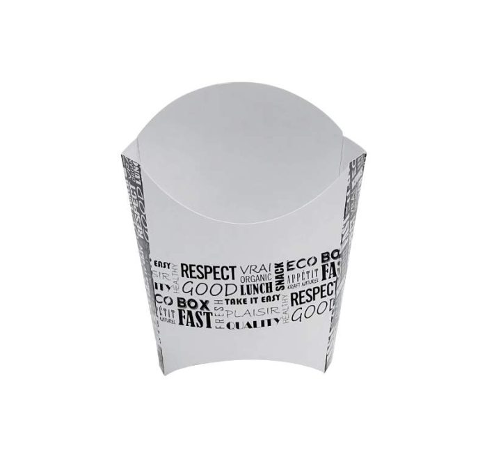 Kutija za pomfrit 130x80x135mm, Black&White [9 kom/pak]