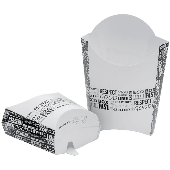 Kutija za pomfrit 130x80x135mm, Black&White [9 kom/pak]