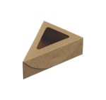 Kutija za tortu s prozorom 155/155x110x45mm kraft [25 kom/pak]