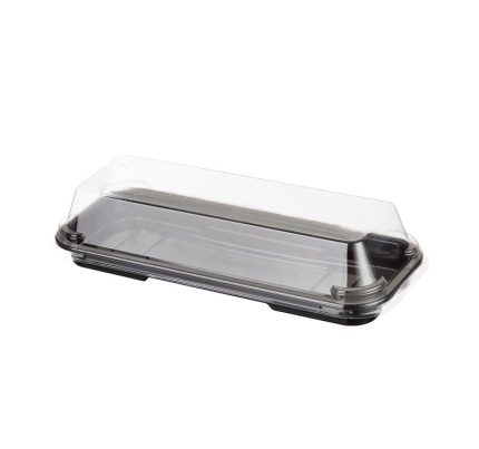 Posuda za suši rPET 160x90x45 mm s poklopcem [50 kom/pak]