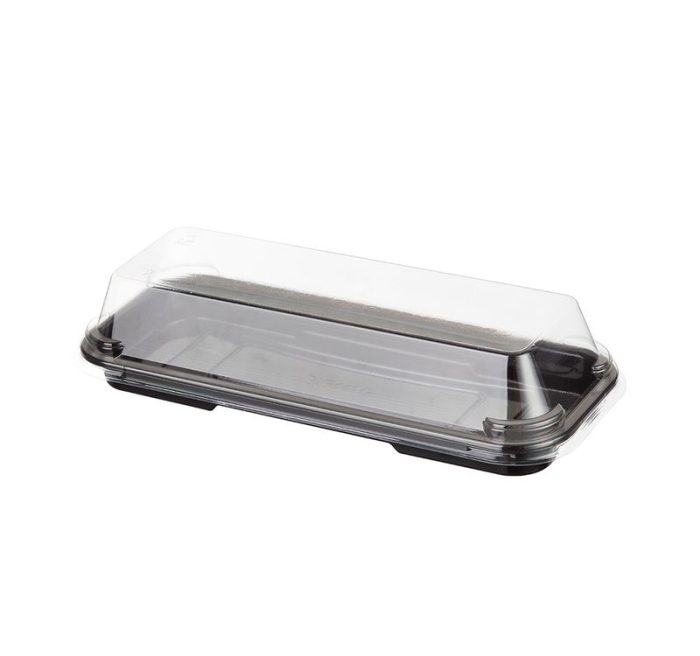 Posuda za suši rPET 160x90x45 mm s poklopcem [50 kom/pak]
