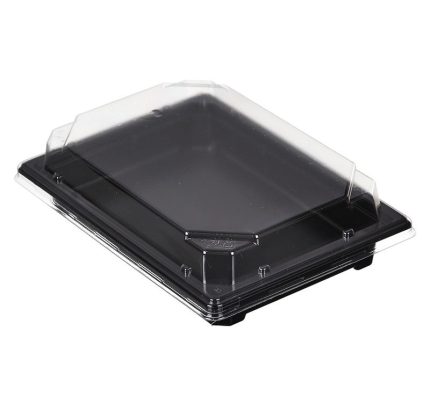 Posuda za suši rPET 220x135x45 mm s poklopcem [100 kom/pak]