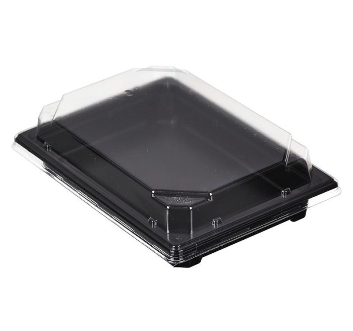 Posuda za suši rPET 260x190x50 mm s poklopcem [100 kom/pak]