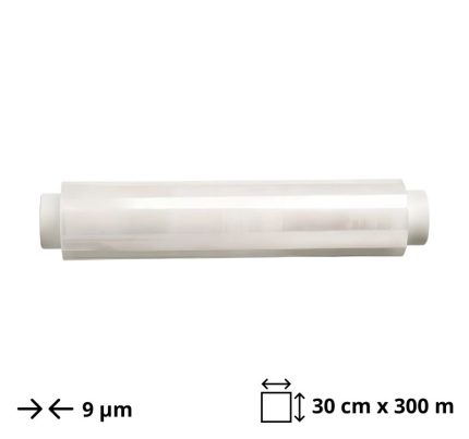 Folija prehrambena PE 30 cm x300 m 9 μm
