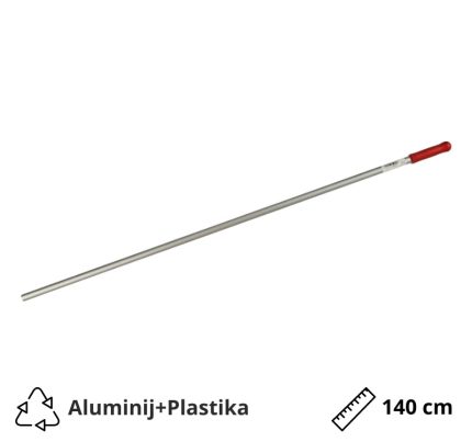 Drška alu 140 cm crvena