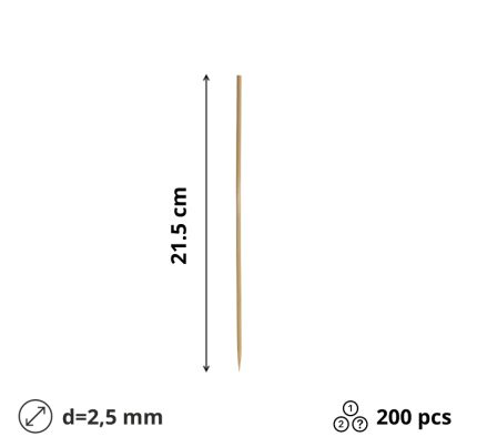 Štapići za ražnjić 21,5 cm 200 kom