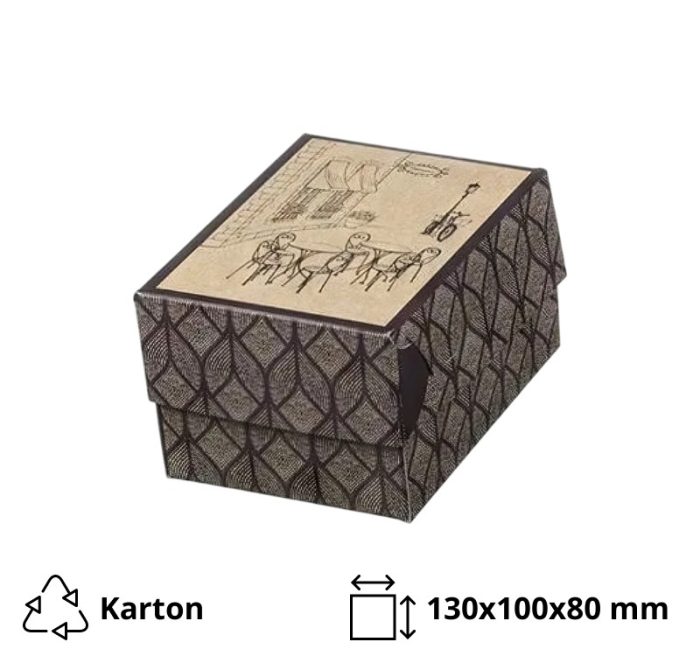 Kutija s poklopcem za desert 13x10x8 cm STREET BOX [10 kom/pak]