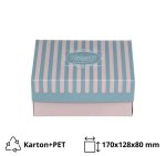 Kutija s poklopcem za desert 17×12.8×8 cm ALUMINIUM PATISSERIE [10 kom/pak]