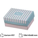 Kutija s poklopcem za desert 19x14.5x8 cm ALUMINIUM PATISSERIE [15 kom/pak]