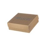Kutija s poklopcem za desert  21.8×21.6×8 cm KRAFT PATISSERIE [3 kom/pak]