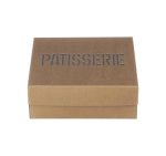 Kutija s poklopcem za desert  21.8×21.6×8 cm KRAFT PATISSERIE [3 kom/pak]