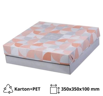 Kutija s poklopcem za desert 35x35x10 cm SWEET & FRESH [11 kom/pak]