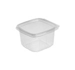 Posuda s ravnim poklopcem PET 375 ml 87x90x65 prozirna [100 kom/pak]
