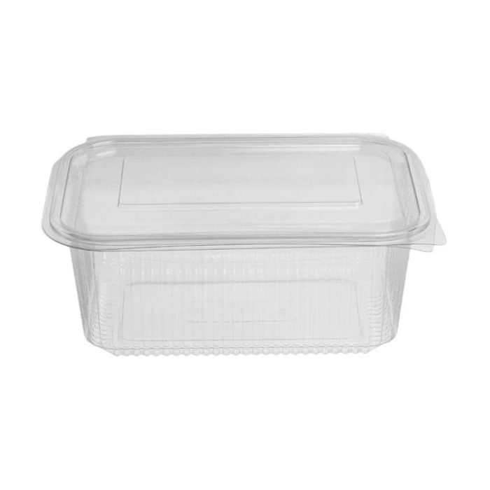 Posuda s ravnim poklopcem PET 2000 ml 214x150x87 HEAVY prozirna [50 kom/pak]