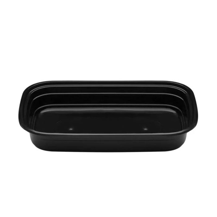 Posuda sa poklopcem PP AMERICAN STYLE 750 ml 217x146x43 mm crna [50 kom/pak]
