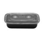 Posuda sa poklopcem PP AMERICAN STYLE 1000 ml 217x146x51 mm crna [50 kom/pak]