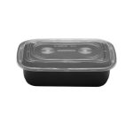 Posuda sa poklopcem PP AMERICAN STYLE 1250 ml 217x146x64 mm crna [50 kom/pak]