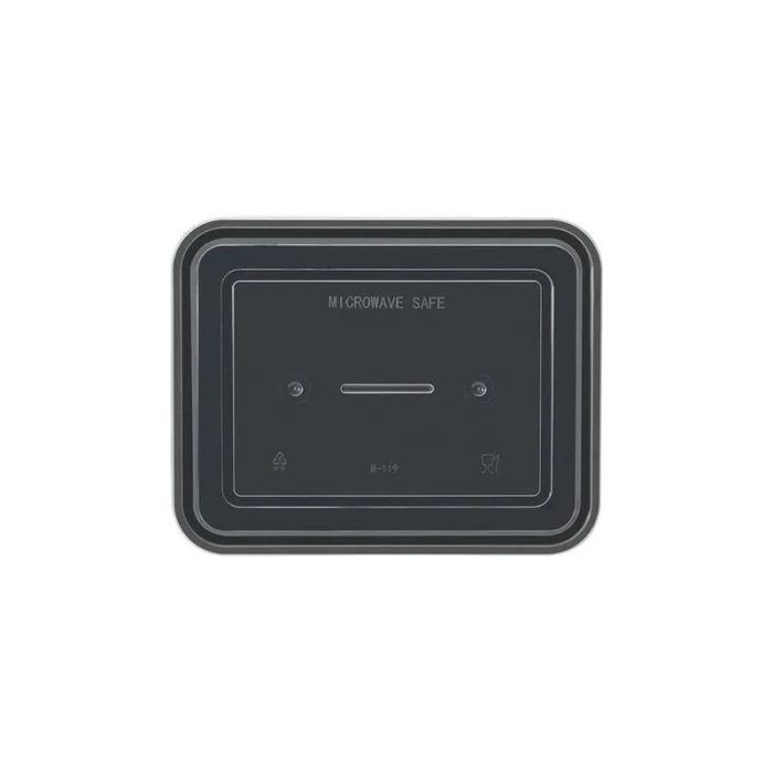 Posuda sa poklopcem PP 1600 ml 239x188x55 mm crna [50 kom/pak]