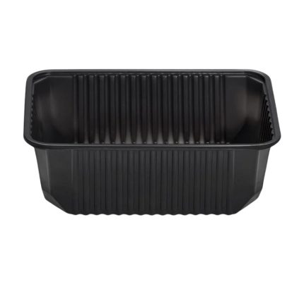 Posuda PP 1000 ml 180x130x65 mm crna, bez poklopca [50 kom/pak]