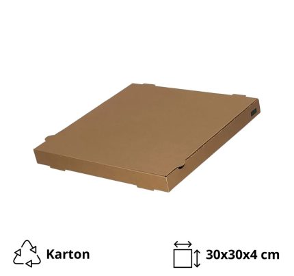 Kutija za pizzu 300х300х40 mm mikro valovit karton kraft [100 kom/pak]
