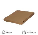 Kutija za pizzu 330х330х40 mm mikro valovit karton kraft [40 kom/pak]