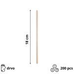 Štap za miješanje drven 18 cm pojedinačno pakiranje 200 kom/pak