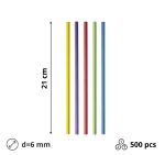 Slamke papirnate l=210 mm d=6 mm MIX 500 kom/pak