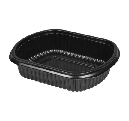 Posuda PP 1000 ml 210x180x50 mm crna, bez poklopca [50 kom/pak]