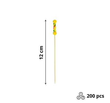 Pikalica od bambusa RIO Yellow 12cm 200 kom/pak