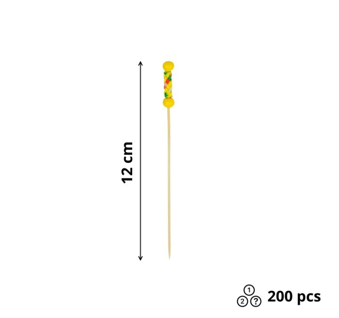 Pikalica od bambusa RIO Yellow 12cm 200 kom/pak