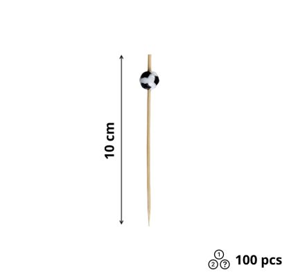 Pikalica od bambusa Football 10cm 100 kom/pak