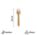 Mini vilica od bambusa BAMBUS SNACK 9,5cm 100 kom