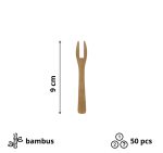 Mini vilica od bambusa TWIN 9 cm 50 kom (20 pack)