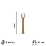 Mini vilica od bambusa TWIN 9 cm 50 kom (20 pack)
