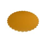 Podmetač krug za torte karton d = 300 mm zlato / biser ojačana 3,2 mm [5 kom/pak]