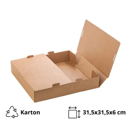 Kutija visoka za pitu 315х315х60 mm valovit karton [5 kom/pak]
