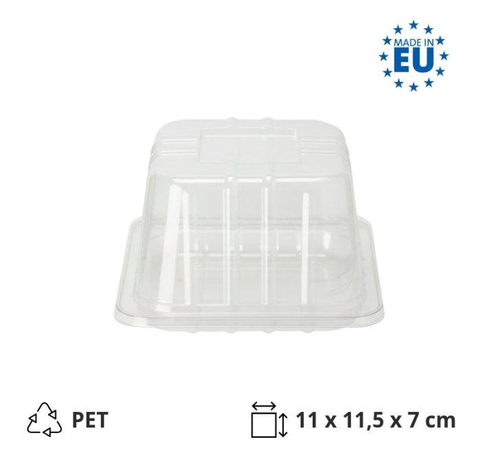 Posuda s poklopcem PET 110x115x70 mm prozirna [100 kom/pak]