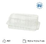 Posuda PET 115х195х70 mm proziran s poklopcem [50 kom/pak]