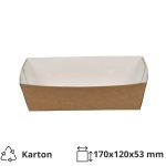 Papirnata plitica 165x100x53 mm (gornje dimenzije) kraft 90 kos