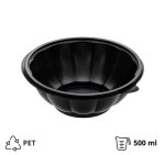 Posuda PET 500 ml d=189 mm crna, bez poklopca [50 kom/pak]
