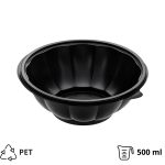 Posuda PET 500 ml d=189 mm crna, bez poklopca [50 kom/pak]