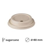 Poklopac s rupom sugarcane d=80 mm, bež 50 kom