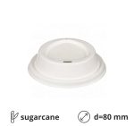 Poklopac s rupom sugarcane d=80 mm, bijela 50 kom