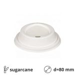 Poklopac s rupom sugarcane d=80 mm, bijela 50 kom