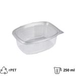 Posuda s ravnim poklopcem rPET 250 ml prozirna [100 kom/pak]