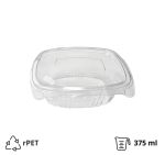 Posuda s ravnim poklopcem rPET 375 ml prozirna [100 kom/pak]