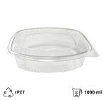 Posuda s ravnim poklopcem rPET 1000 ml prozirna [100 kom/pak]